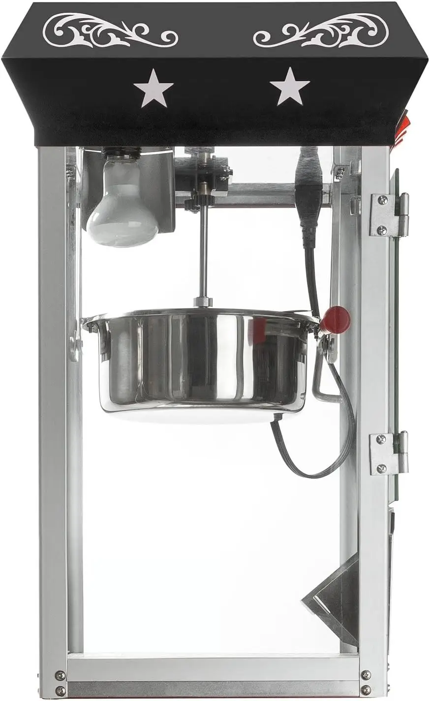 Midway Bar Style Popcorn Machine Maker Popper with 10-Ounce Kettle-Black