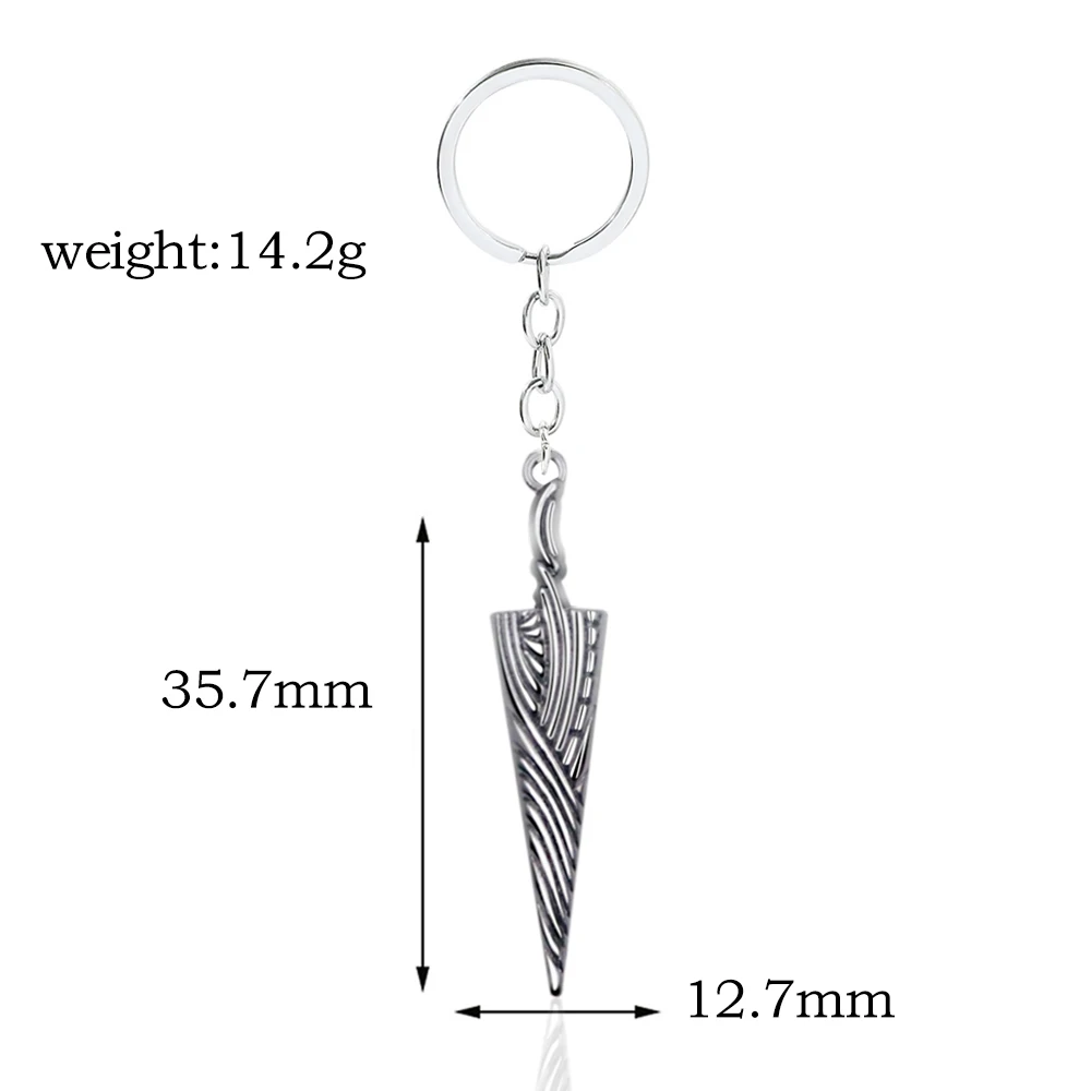 Spiel Hollow Knight Bone Nail Logo Schlüsselanhänger Der blasse König Figur Schlüsselanhänger Schmuck Geschenk für Frauen Männer Metall Schlüsselanhänger Schmuckstück – Detail 1