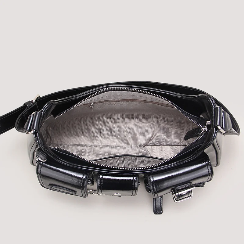 Brand Design Chain Women Underarm Bag Multiple Pockets Ladies Shoulder Crossbody Bag Fashion PU Leather Purse and Handbag