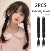 Kids Wig Ponytail Woman Hand-woven Braids Double Plait Baby Hair Ornament Dirty Pigtail in Children Coronet Accessories for Girl 1