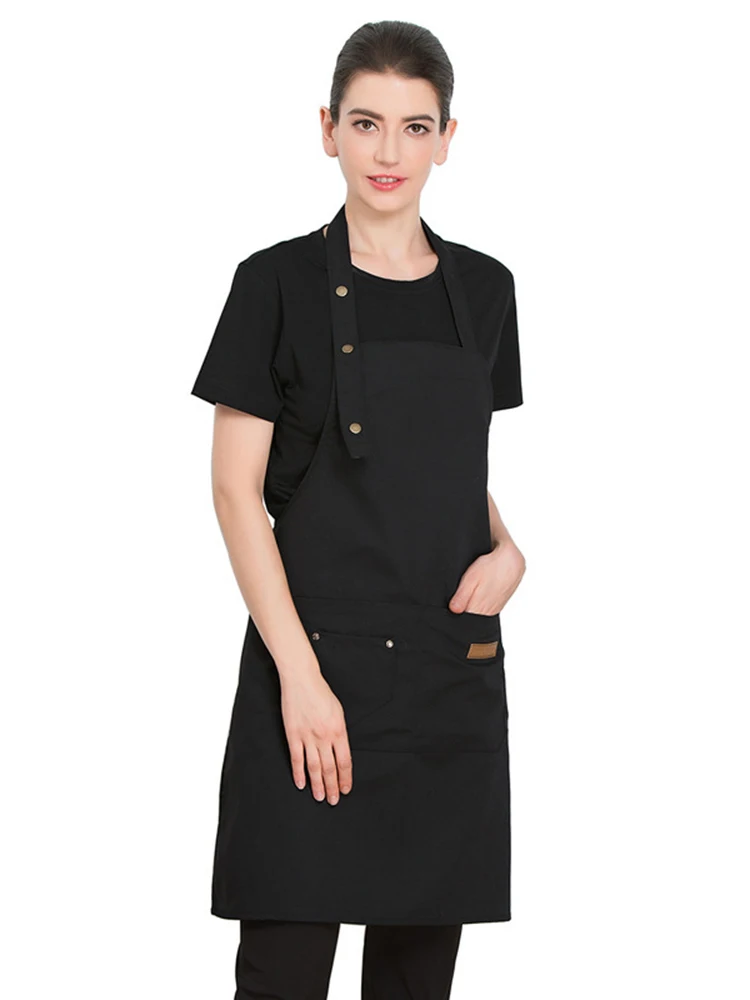 Kitchen Apron Comfortable Thin Kitchen Aprons For Woman Men Chef Work For Grill Restaurant Shop