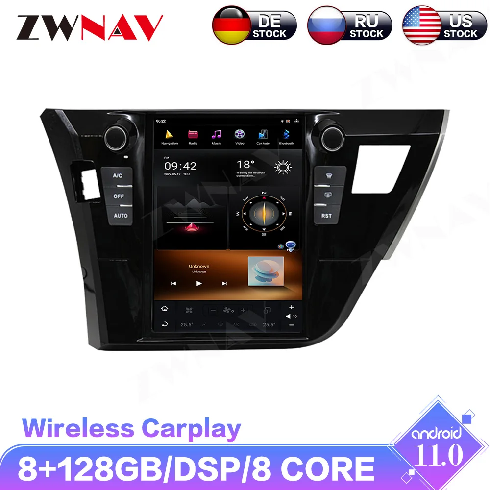 

G6 Android 11 For Toyota Corolla 2014 -2016 Vertical Tesla Screen Radio Car Multimedia Player Stereo GPS Navigation Carplay DSP