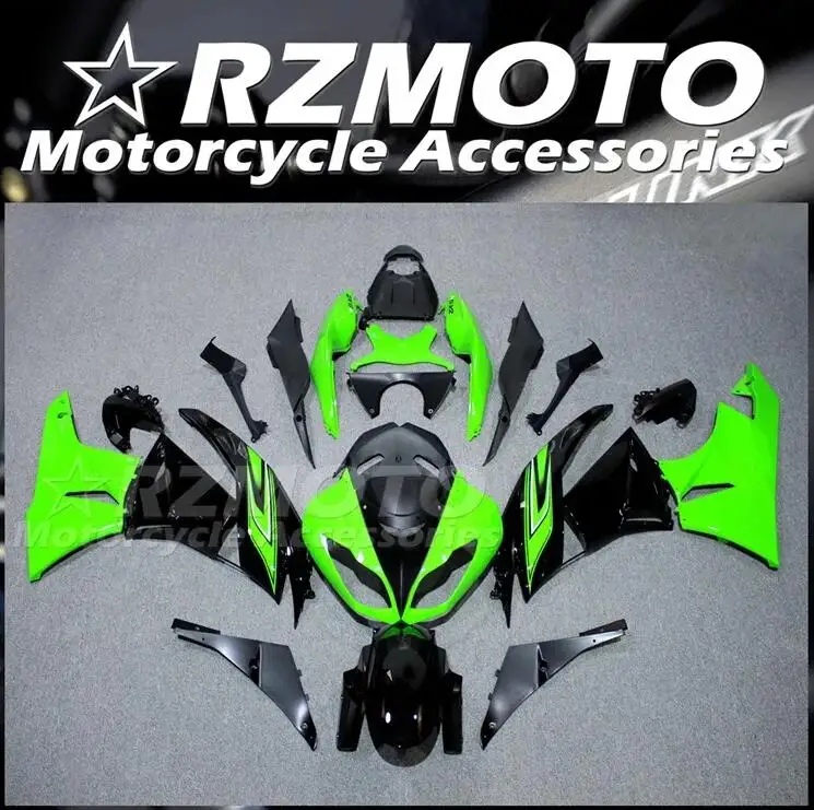 

Комплект обтекателей для мотоцикла из АБС-пластика, 4 подарка, подходит для KAWASAKI ZX-6R 09 10 11 12 ZX6R 2009 2010 2011 2012, комплект кузова черного и зеленого цвета