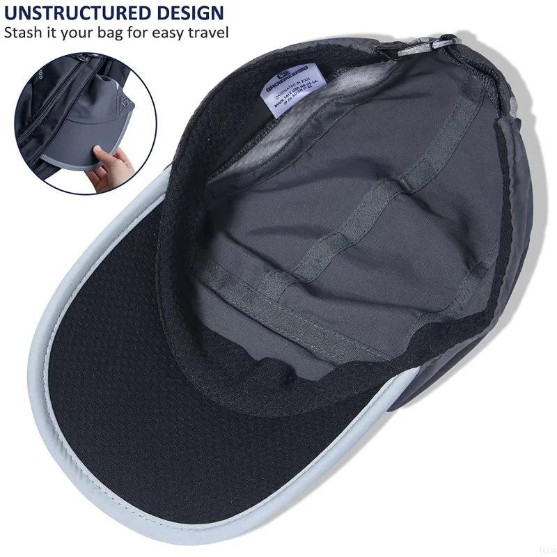 KZM　gadidanoniem cap GADIEMKENSD】Unstructured Sun Hats Reflective Brim UPF 50+