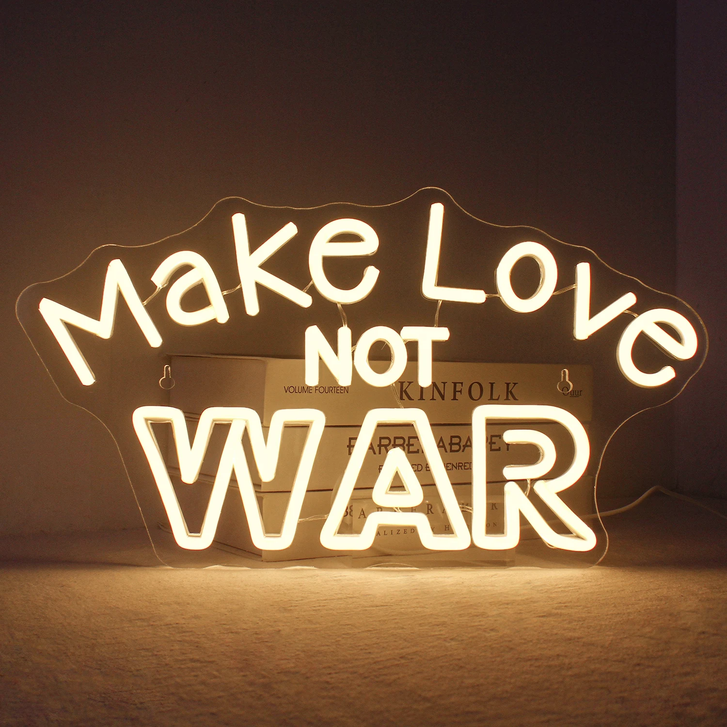 Make Love Not War Neon Sign Neon Light for Wall Neon Sign Decor USB Powered Led Neon Signs for Home Wall Billboard Bedroom Decor