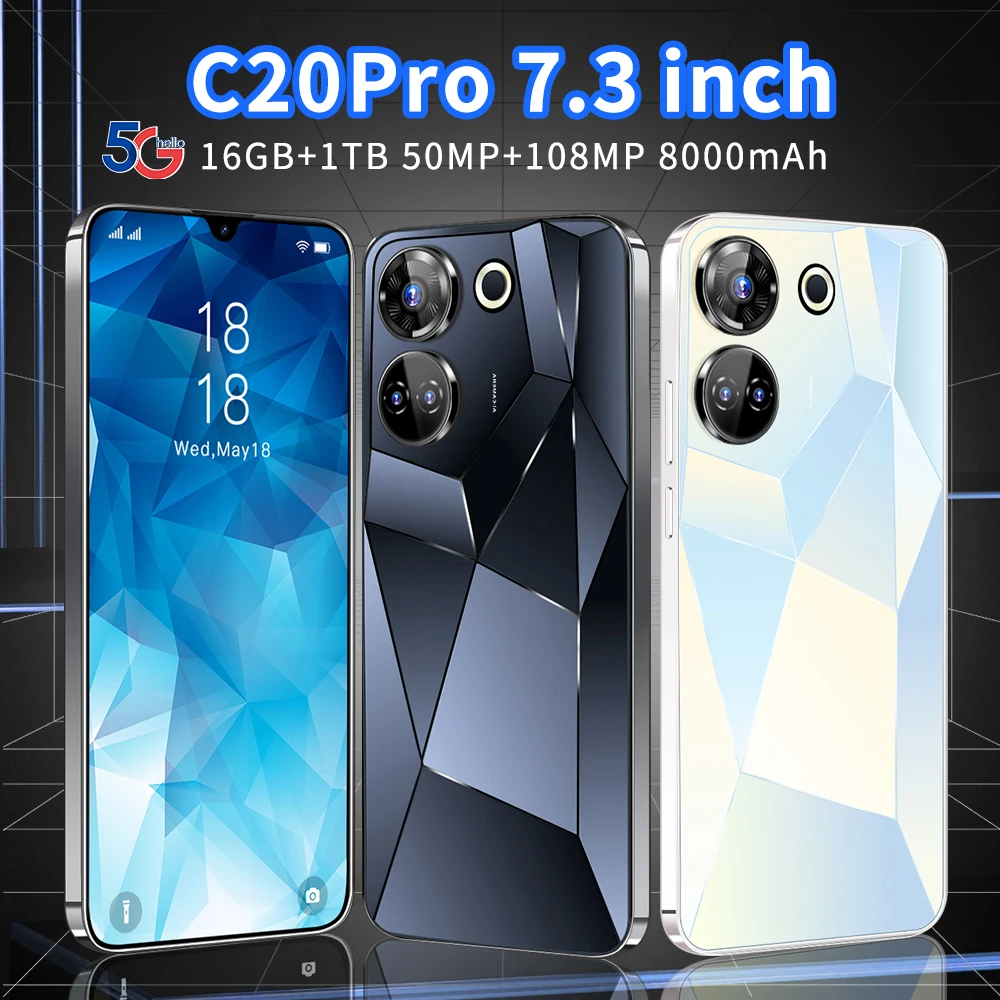 Mobile-Phones-C20-Pro-7-3-HD-Screen-SmartPhone-Original-5G-Dual-Sim ...