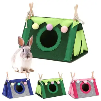 Small Pet Nest Felt Tent Rabbit Nest Hamster House Hamster Cage Large Guinea Pig Cage Guinea Pig Small Animal Bed Accessories 1