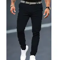 Jean slim décontracté pour hommes, nouvelle mode et tendance, noir et blanc, reliure sur les jambes 5