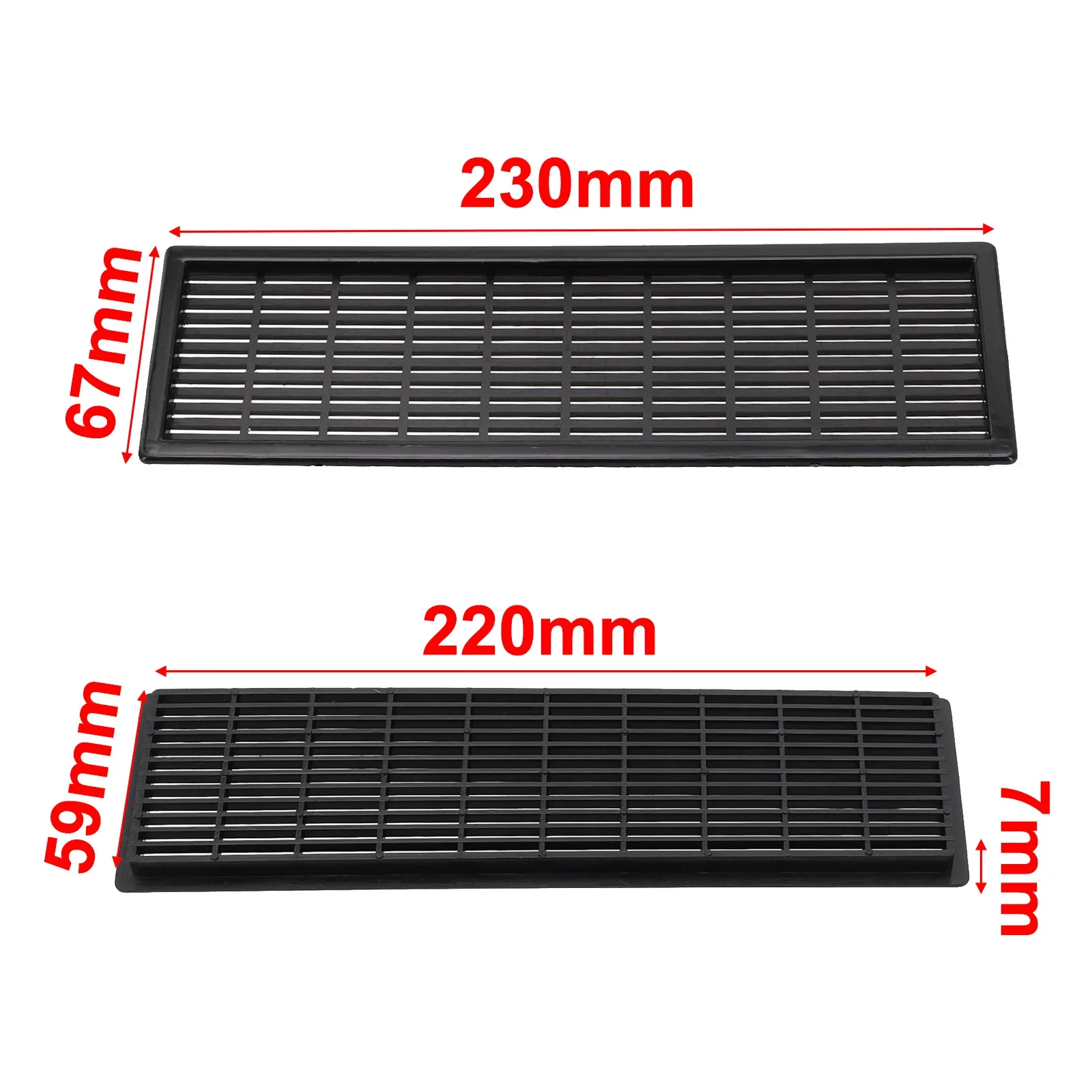 Cover Ventilation Grille Air Vent Mesh Plastic Rectangular Hole Silver / Black 1pc ABS Bathroom Doors