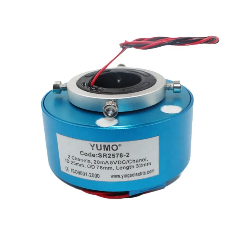 

YUMO SR2578-2 bore size 25mm OD 78mm 3wires 32mm length customized through bore slip ring