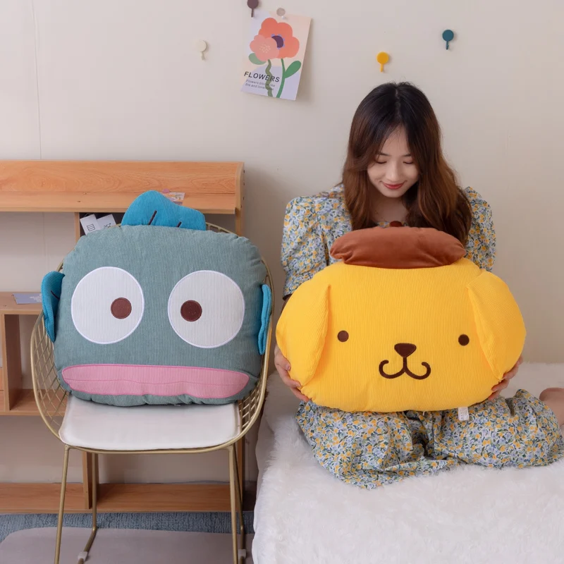 Sanrio Tuxedosam Kuromi Plush Pillow Cute Hangyodon Cartoon Stuffed Anime Plush Sofa Cushion Car Headrest Gifts For Girl 3