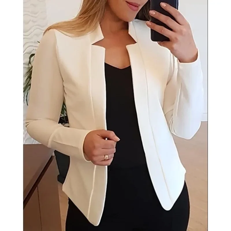 

Cutout Long Sleeve Blazer Coat Top Elegant Office Lady Women Autumn Slim Fit Jacket Outwear Y2K Chic Clothes