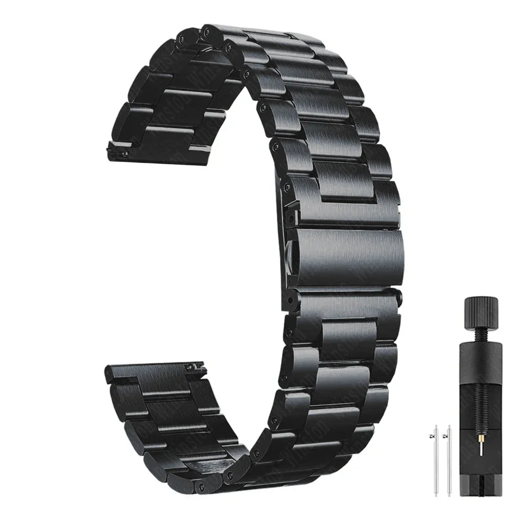 Stainless Steel Metal Watch Band - 20mm/22mm