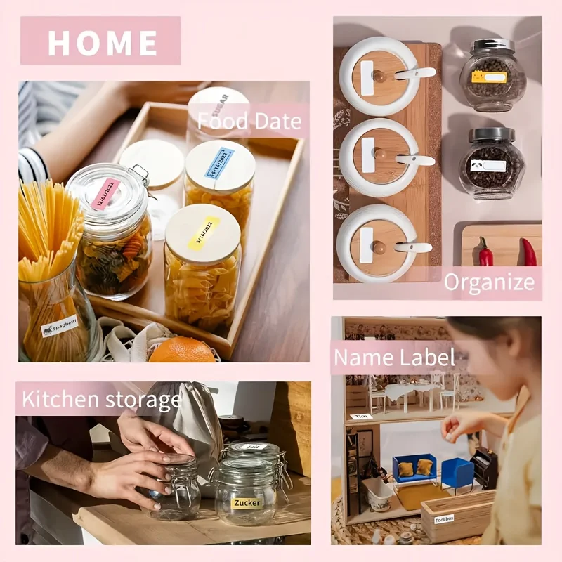 15x30mm 흰색 감열 스티커 라벨 10롤, 각 160매, D30/D35/D32/P11 프린터용, 사무실 정리용