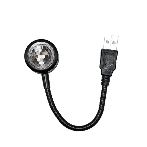 Car LED Voice-activated Atmosphere Light DJ Pickup Light Magic Ball Light USB Car Rhythm Light Home Outdoor Ambient Light