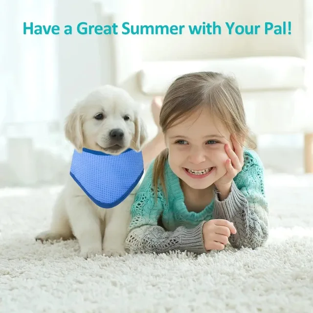 10PCS Reusable Dog Cooling Collar Summer Chill Scarf Breathable Heatstroke Prevention for Pet Outdoor Activities Walking Running 2
