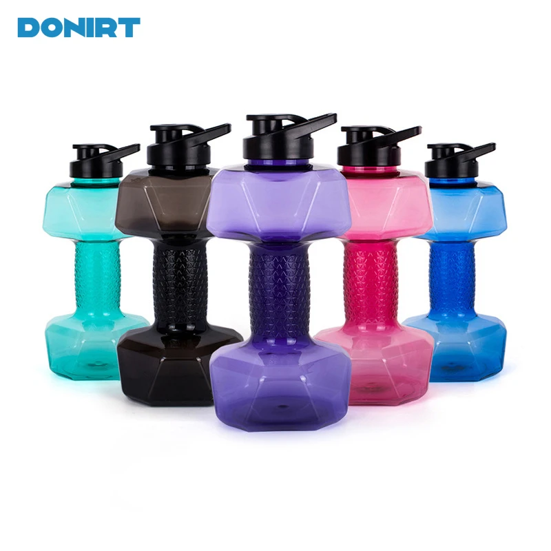 

1500Ml Sports Water Bottle Creative Fitness Dumbbell Water Cup Durable Large Capacity Food Grade PC Home Outdoor Water Bottles