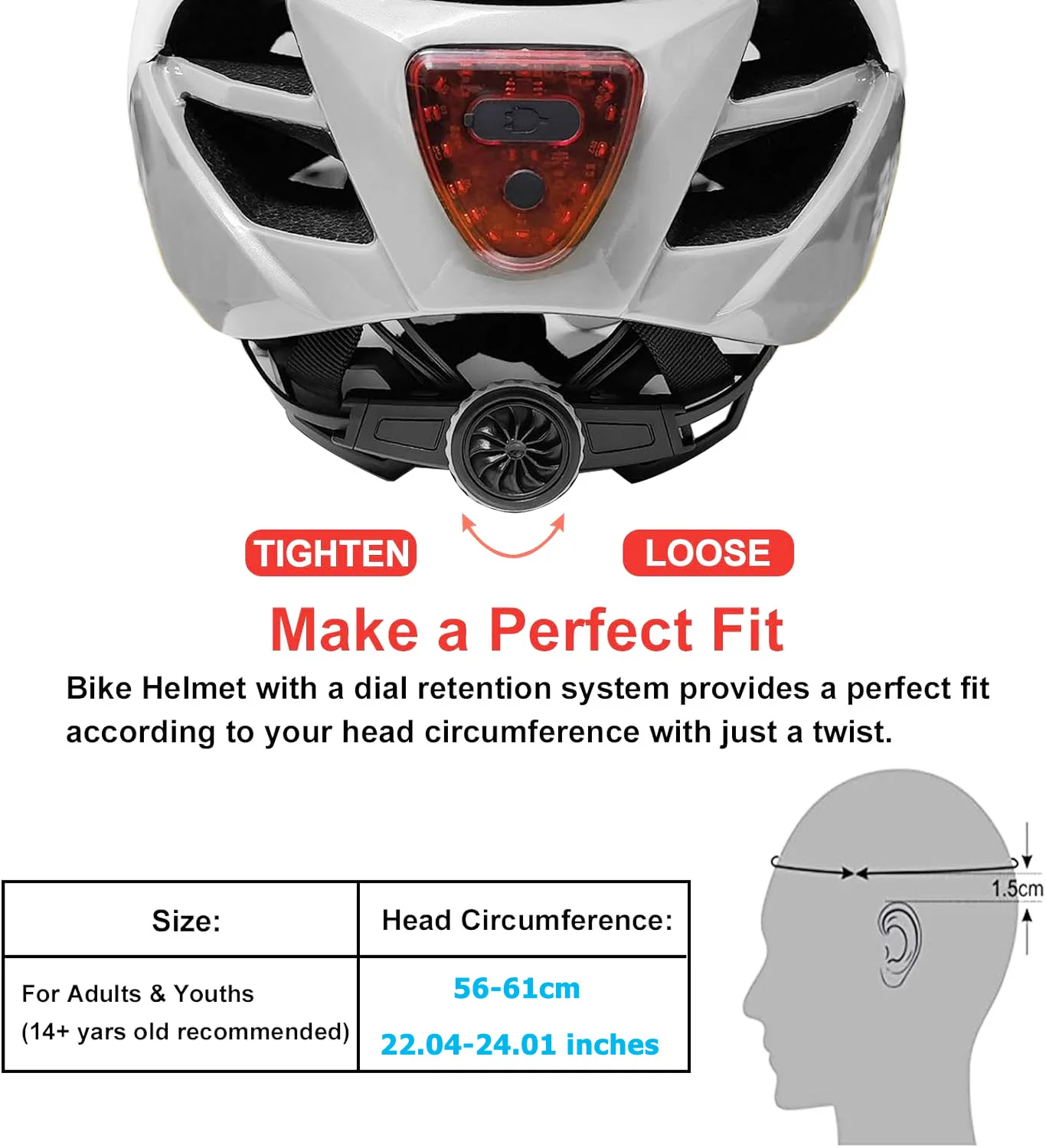 Exclusky Casque Vélo pour Adulte avec Sangle Réfléchissante