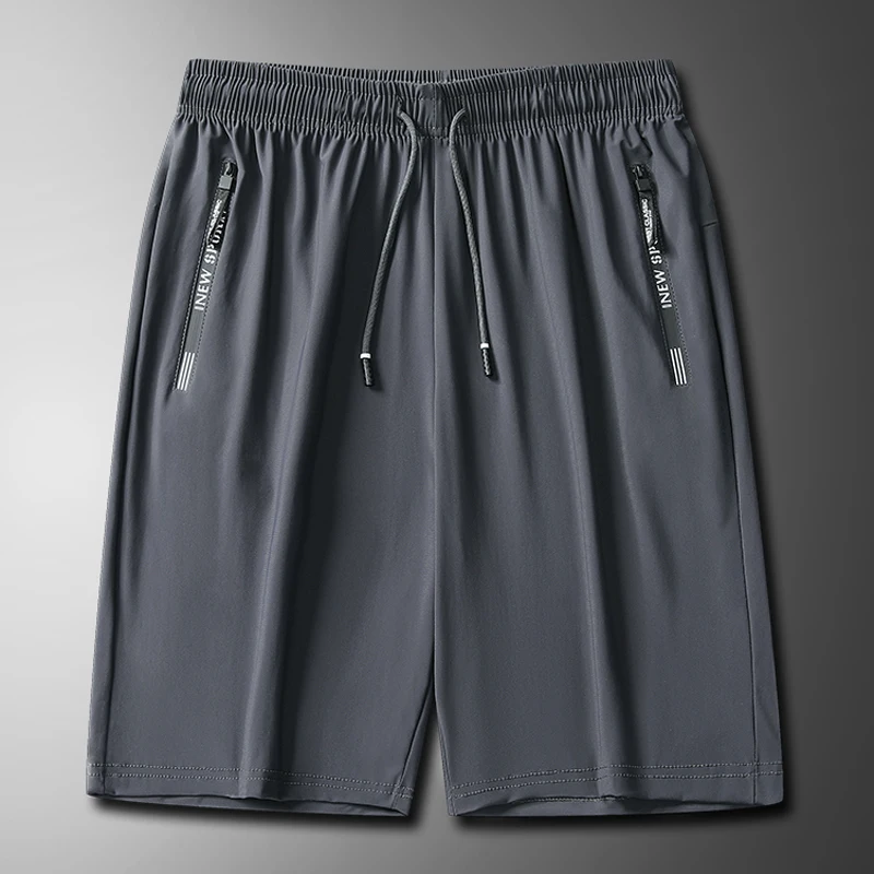 Quick Dry Bottom Sport Gym Fitness Beach Shorts Men Summer Thin Short Pants Running Sports Zipper Pocket Loose Short Sweatpants 2