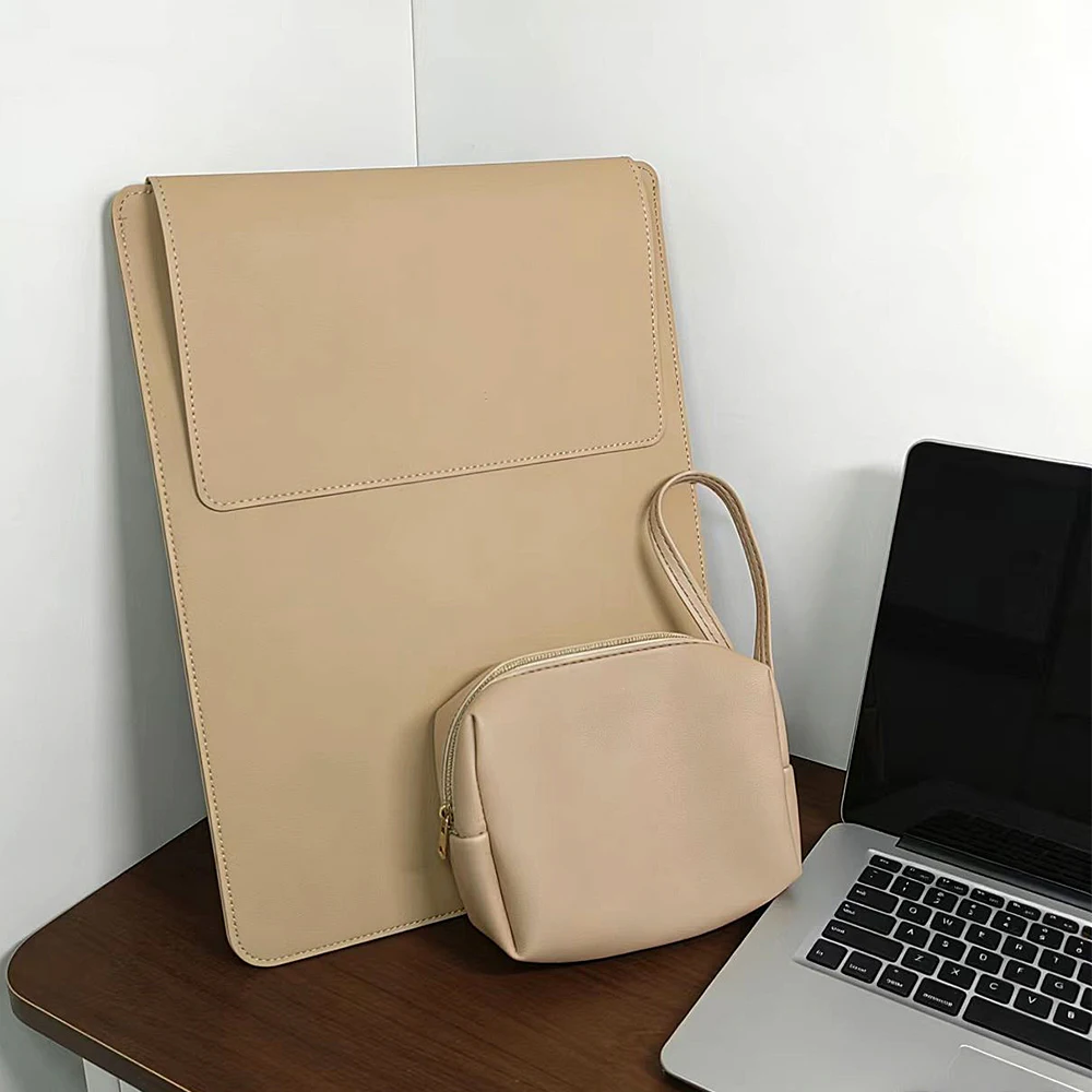 Business-Laptop-Hülle mit Ständer für 13-15 Zoll Geräte, Luxuriöse Wasserdichte Schutztasche, Modische Mini-Aufbewahrungstasche – Detail 5