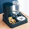 Automatic Cat Feeder Water Dispenser Set, 2 In 1 Tilted Automatic Pet Food And Water Feeder Gravity Food Feeder and Waterer 1