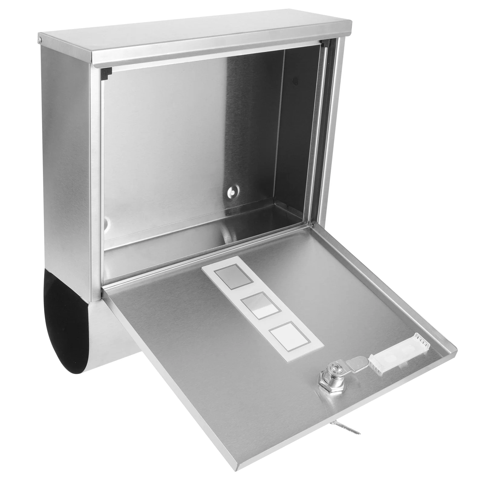 

Stainless Steel Newspaper Box Office Decor Locked Mailbox Mailboxes for Outdoor Lockable outside with Locking