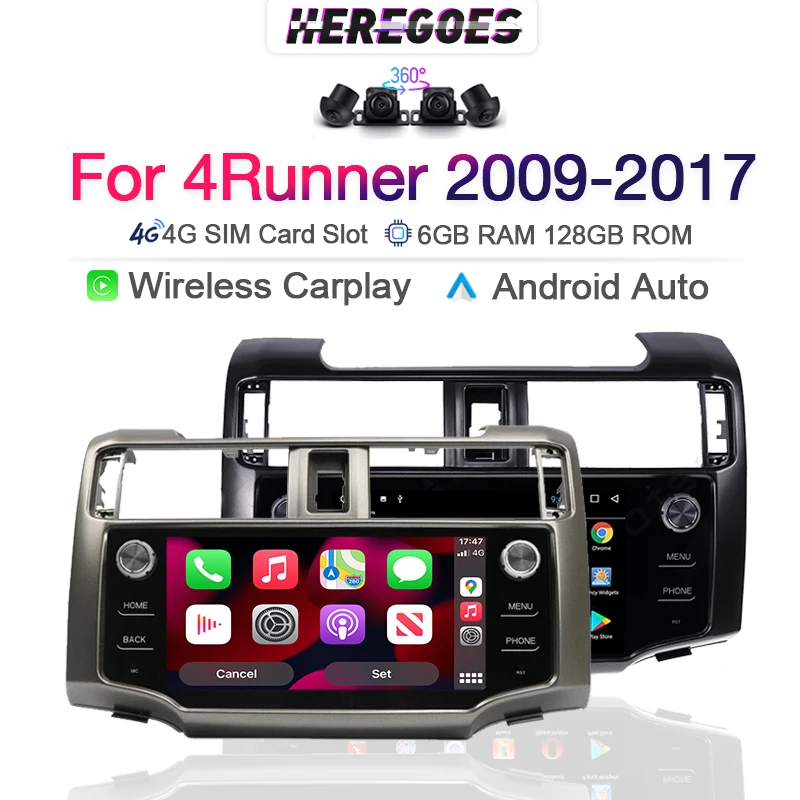 

Автомобильный радиоприемник Carplay 720P, 9 дюймов, Android 10,0, для Toyota 4runner 4runner 2009-2017, мультимедийный плеер с GPS, стерео, 6G + 128G, Wi-Fi, головное устройство