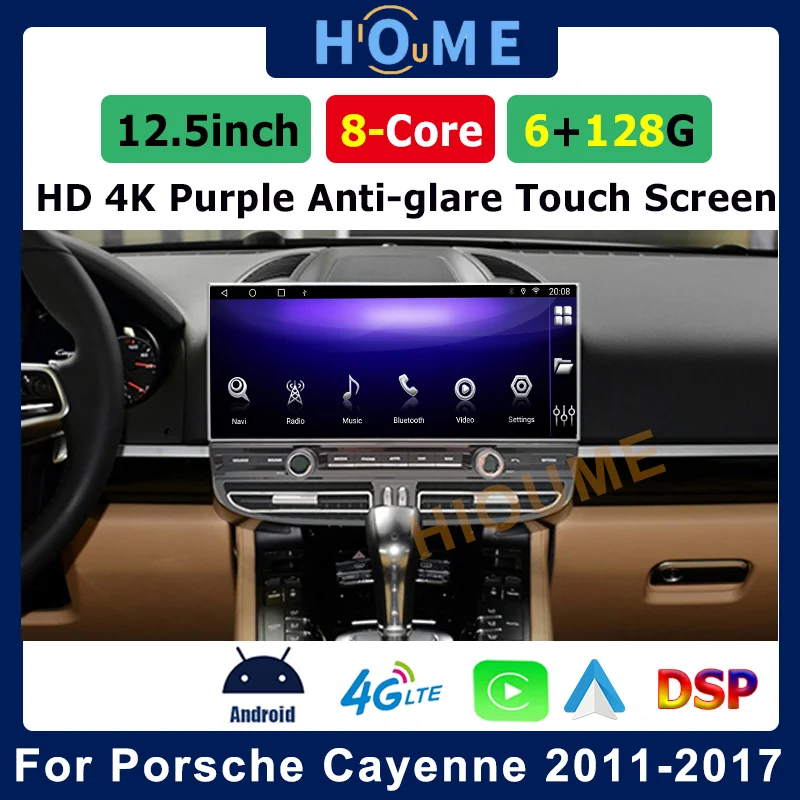 

12.5"Android 10 6+128G Car Radio Multimedia Player GPS Navigation For Porsche Cayenne 958 92A 2010 -2016 Carplay Android Auto