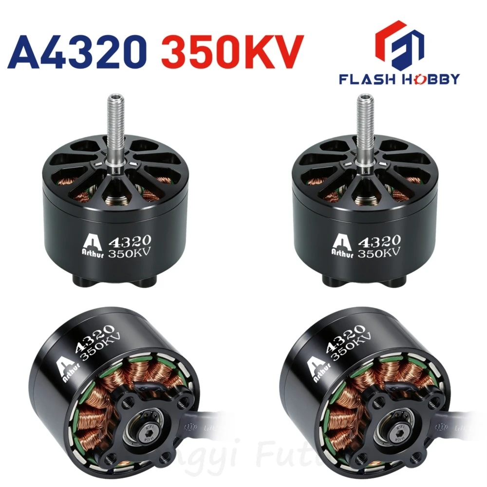 Flashhobby A4320 4pcs 350KV 6-12S High Speed Brushless Motor Long Range X-Class RC Model Parts