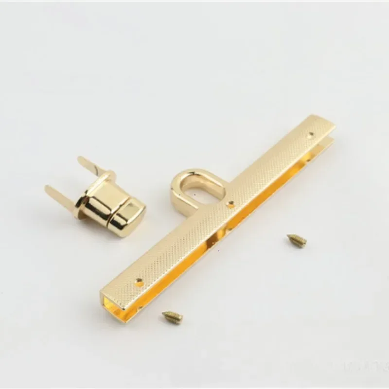 1PC 9.5cm Twist Lock Buckle Hardware Bag Accessory Bag Clasp Turn Lock Closure Long Strip Fashion DIY Metal Durable