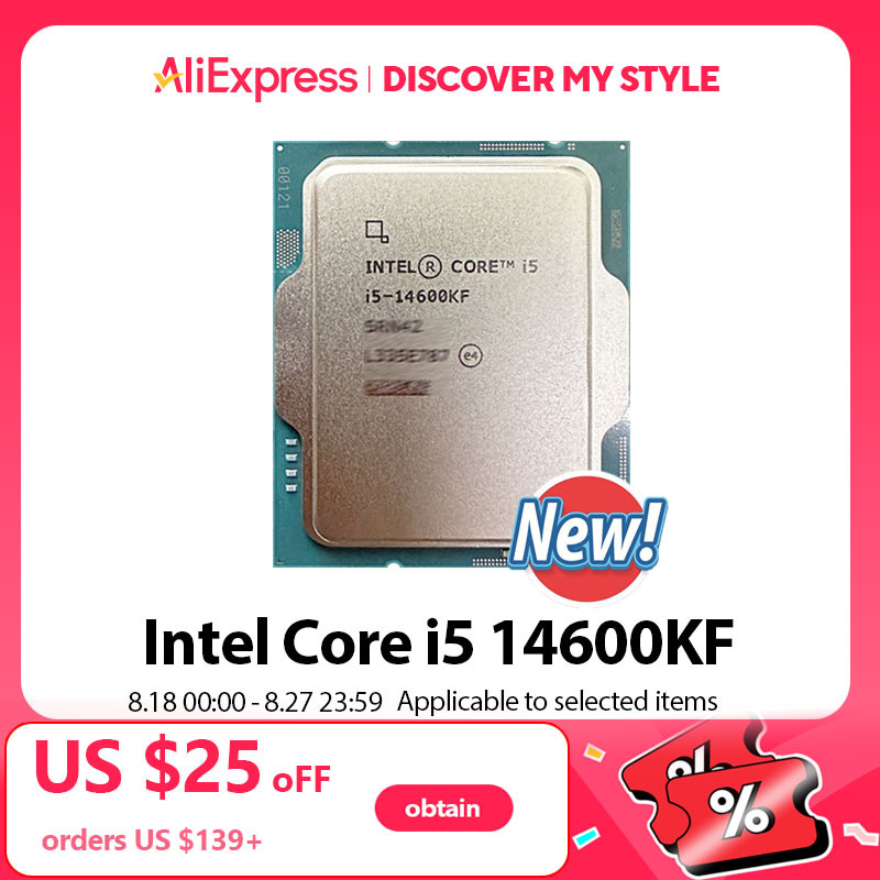 Intel Core i5 i5 14600KF s (14th gen) 3.5GHz 14-Core 20-Thread CPU L3=24M 125W LGA 1700 New but without Cooler