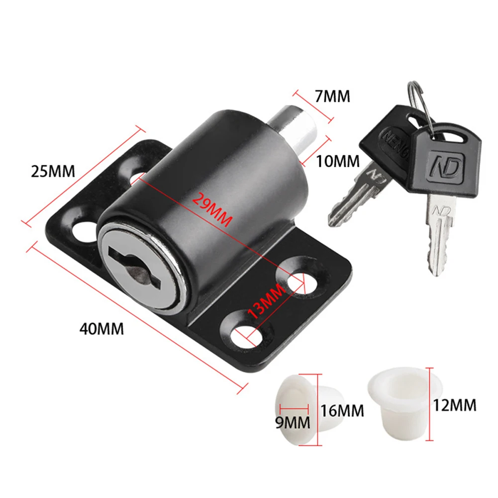 Description Picture 4 of item1*Set Sliding*Door*Window Locks With 2 Keys Baby Child Safety Protection Antitheft Aluminum Alloy Door Security Lock Catches Set