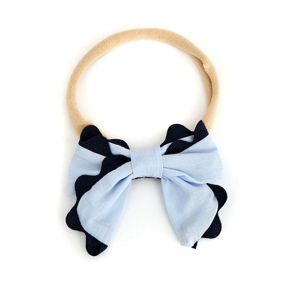 kntted Hairband with flower Bow for Children  Fashion lace Baby Clip Fresh Hairband Headband Stylish  Universal hair accessories