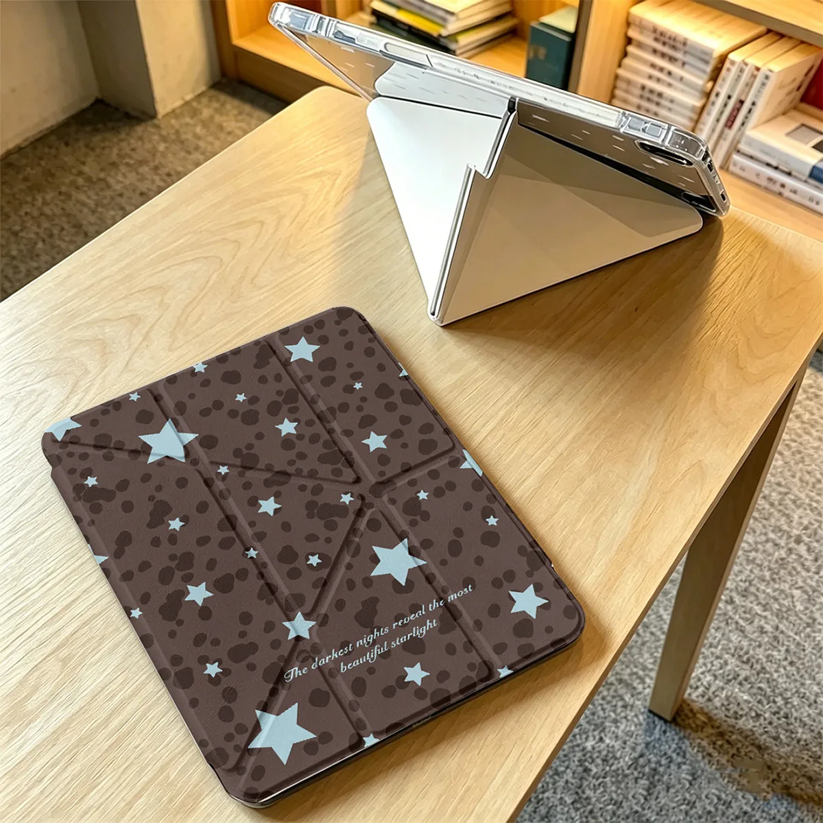 Vintage Patchwork Star Brown Tablet Cover Case