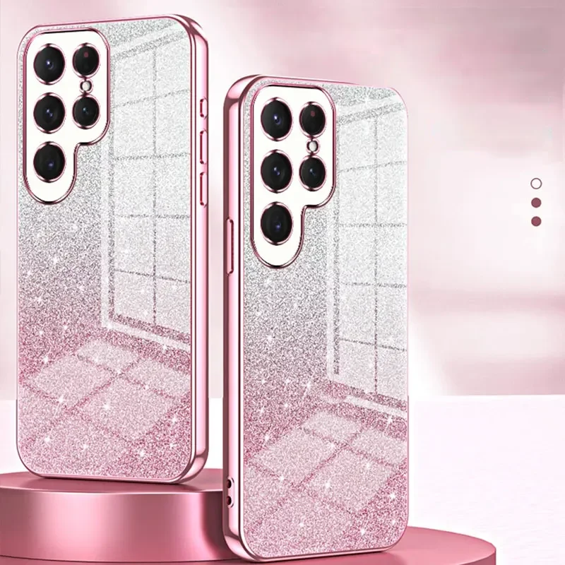 Luxury Glitter Shiny Shockproof Soft Silicone Plating Case Cover