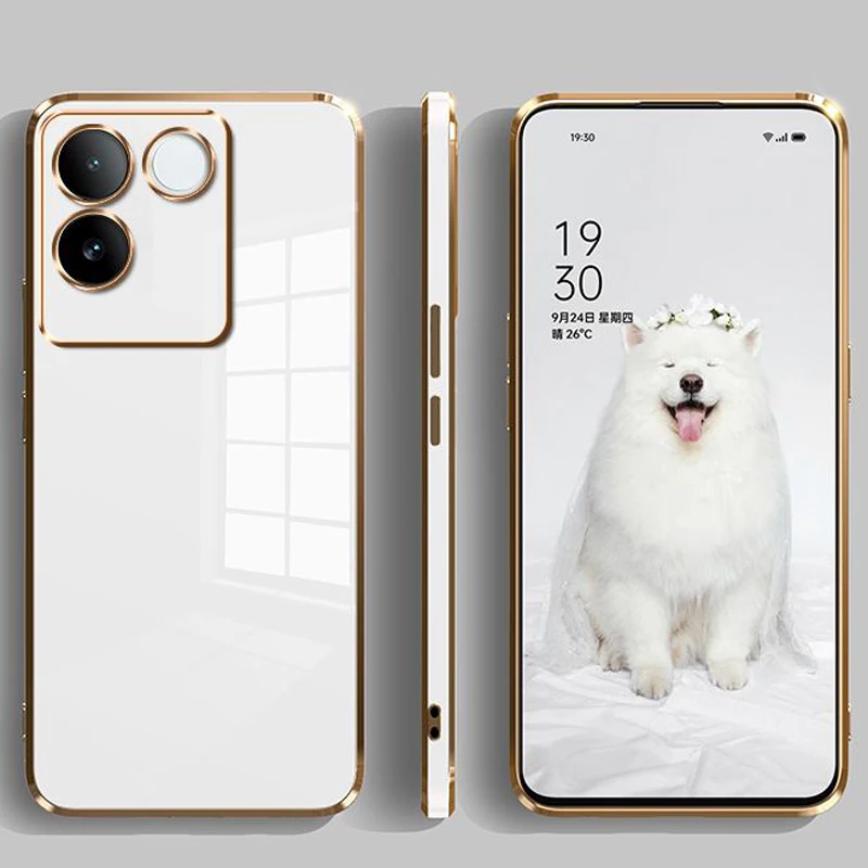 Luxury Square Plating Shockproof Back Cover
