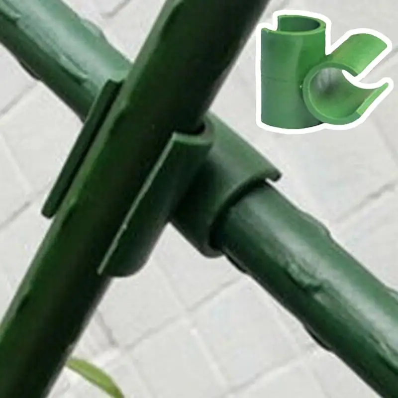 Plant Stakes Connector Adjustable Flower Rattan Buckle Clip Easy Installation Plant Trellis Connector Joints For Gardening