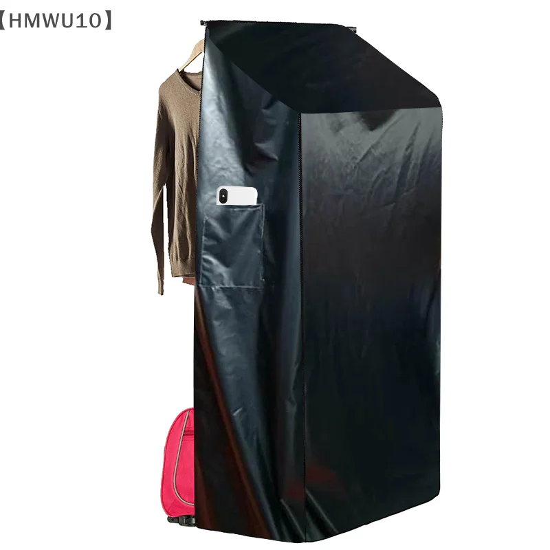 Privacy Curtain For Dance Bag Suitcase Portable Changing Room Black Three Sides Privacy Curtain With Functional Pocket 5