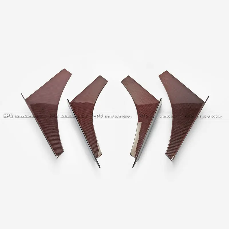 

Car-styling Universal VTX Style Red Carbon Fiber Canard Large Type 2 (Fit EVO 7 8 9) Glossy Front Bumper Splitter Accessories