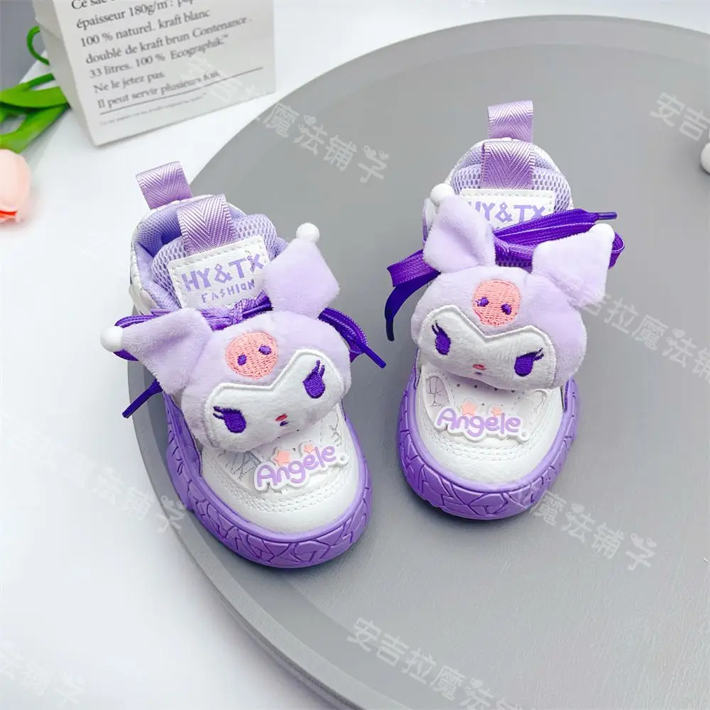 

Sanrio Kuromi Girl Sports Shoes Running Shoes Cotton Shoes Kawaii Doll Cartoon Cute Rubber Pattern Anime Figure Anti-Slip Hot 23