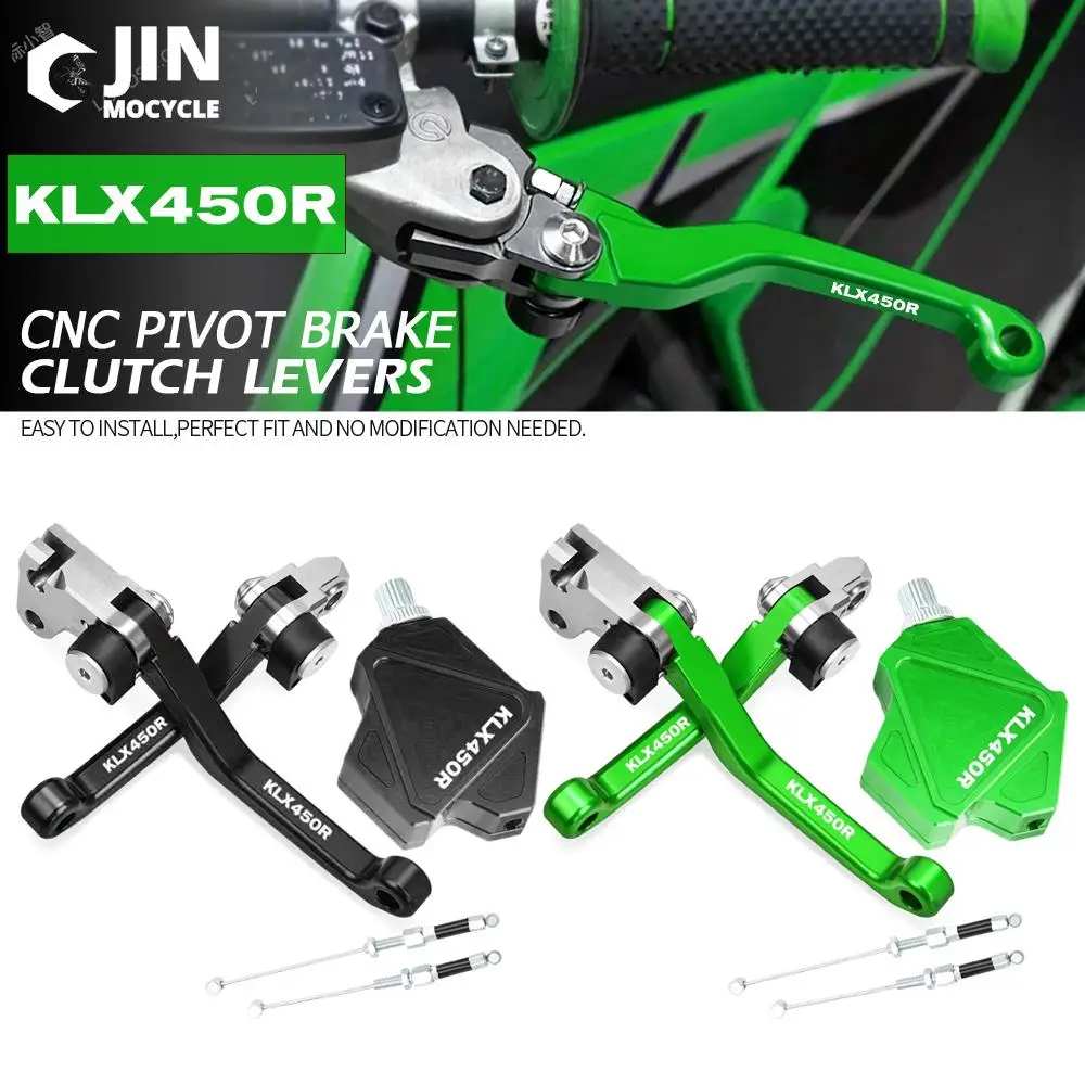 

Dirt Bike CNC Brake Clutch Levers Stunt Clutch Pull Cable Lever Replacement Easy System For Kawasaki KLX450R KLX 450R 2008 -2015