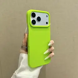 Ultra Slim Borderless Silicone Shockproof Matte Soft Phone Case - iPhone Air (Fluorescent Green)