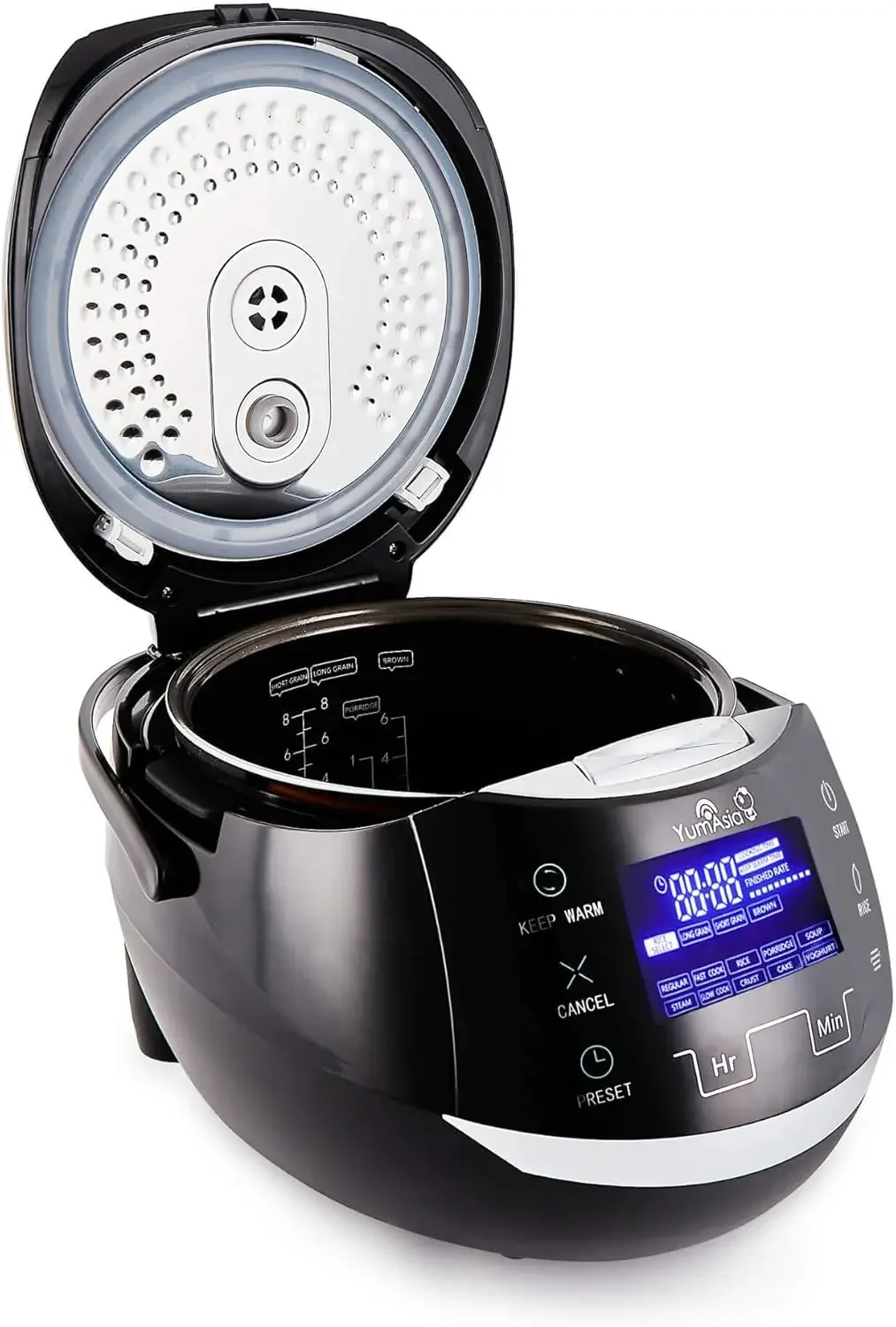 Yum Asia Rice Cooker with Ceramic Bowl and Advanced Fuzzy Logic (8 Cup, 1.5 Litre) 6 Rice Cook Functions, 6 Multicook Fun 6
