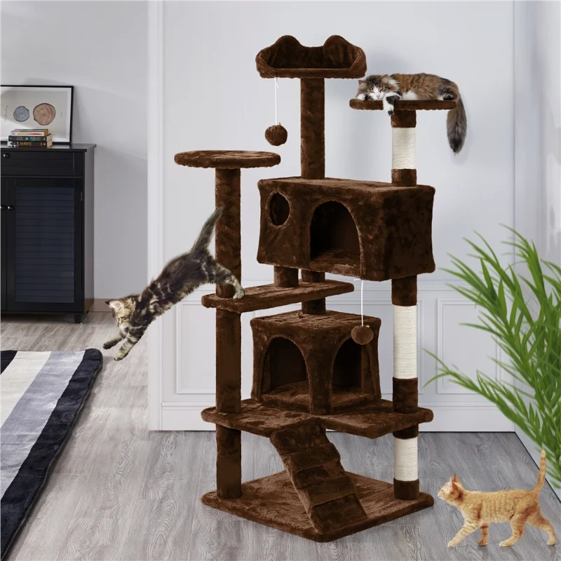 Brown Cat Tree | Brown Cat Tower | Best Cat Tree House