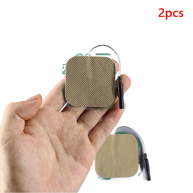 

2Pcs Non-woven Pin-type with Tail Patch Electrode Patch Electrode Pads for Tens Digital Massage Physiotherapy Device