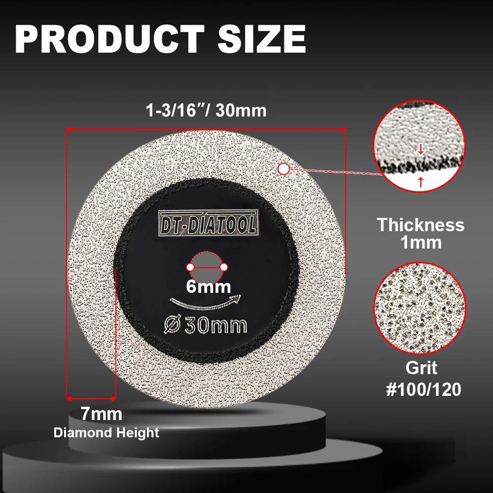 Diamond Mini Saw Blade Set - Premium Glass & Tile Cutting Discs (1/3pcs, 30/40/50mm)