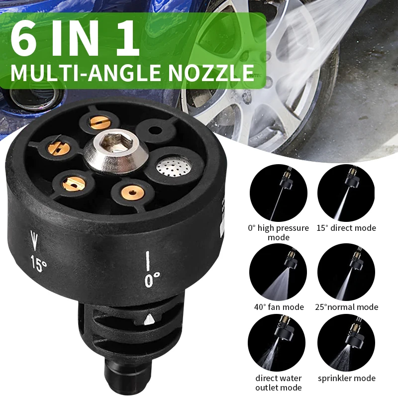 Adaptateur De Nettoyeur Haute Pression à Connexion Rapide De 6,35 Mm Avec 5 Embouts De Buse 1