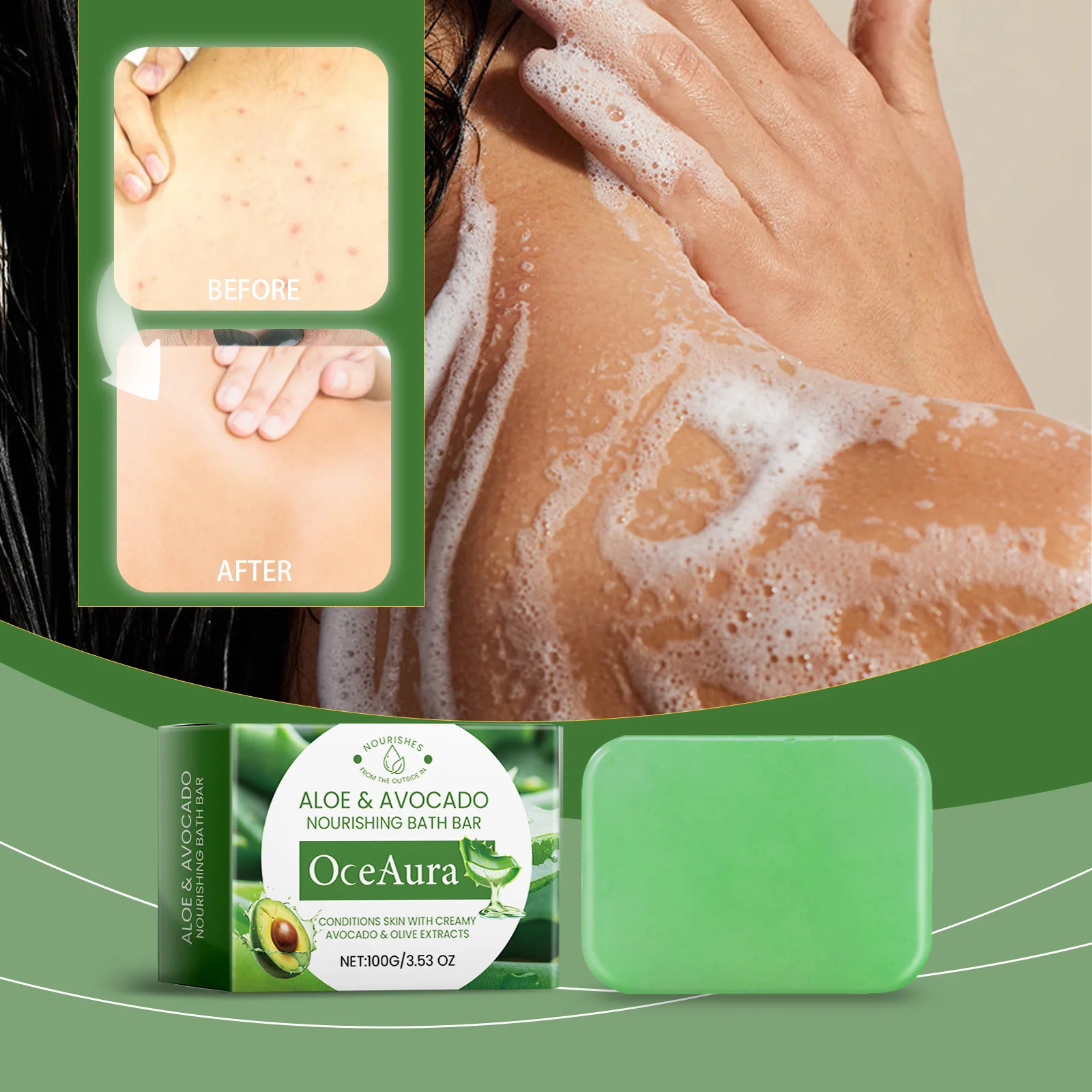 Avocado Nourishing Bath Bar Soothing Soap