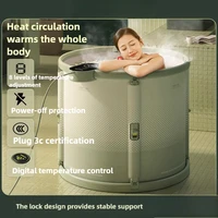 220V Constant Temperature Heating Bath Bucket Foldable Bath Bucket Children and Adults Sweat Sauna Heating Bath Bucket 2