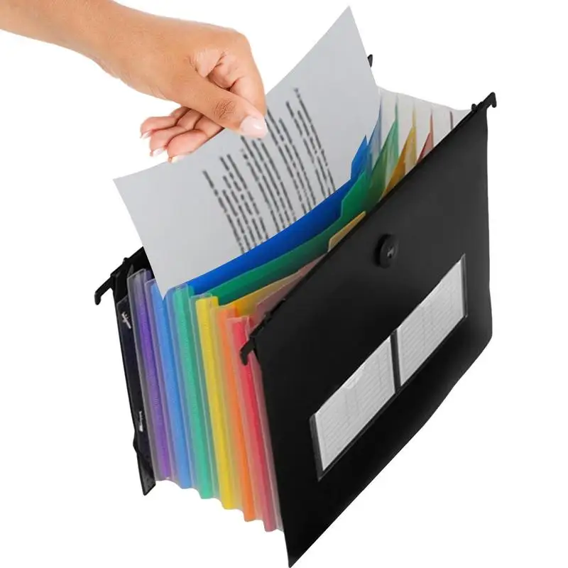 Hanging File Folders With Tabs B5 Accordian Pockets Hanging Files Large Capacity Filing Cabinet Suspension Files For Home School